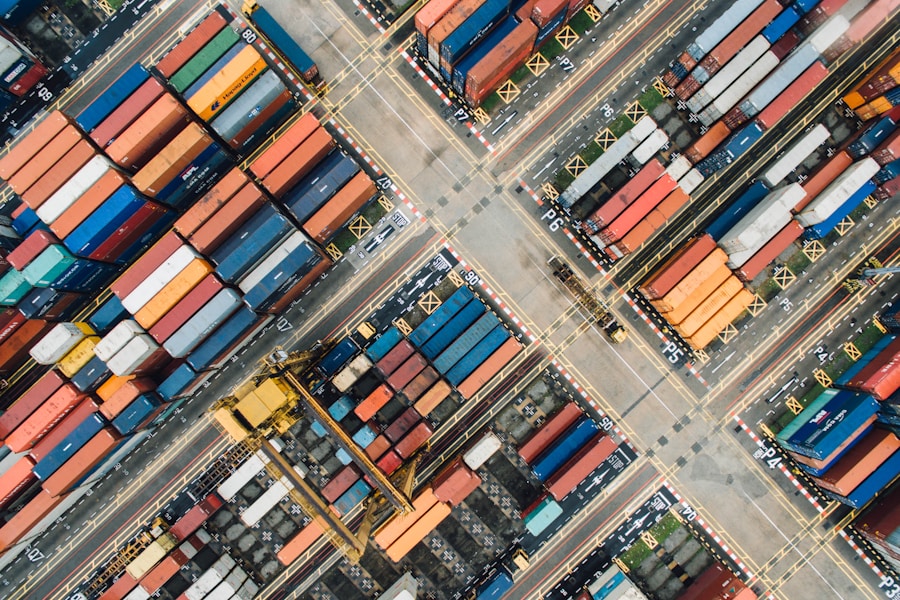 Shipping containers and port